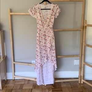 Blue Daisy AU floral maxi dress